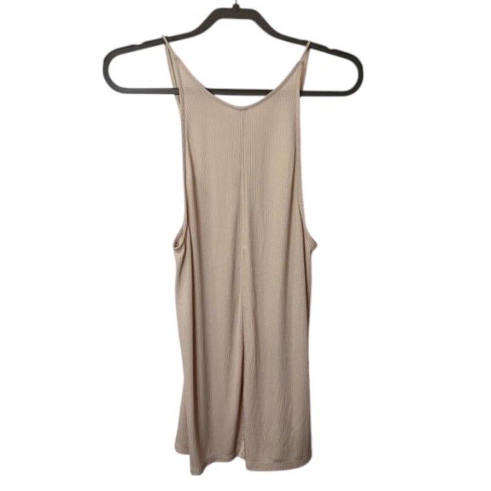 Silence + Noise beige low back sleeveless dress size M